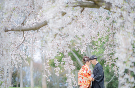 普段とは違った着物で特別な一日を彩ります | 大阪のフォトウエディングはTakane wedding